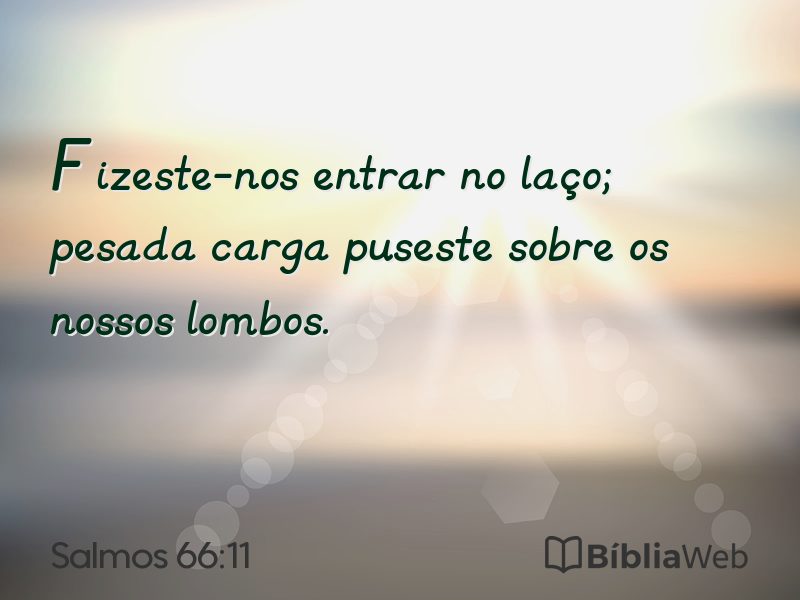 Salmos 66:11 em imagem para compartilhar