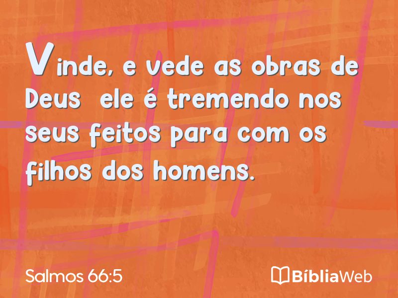 Salmos 66:5 em imagem para compartilhar