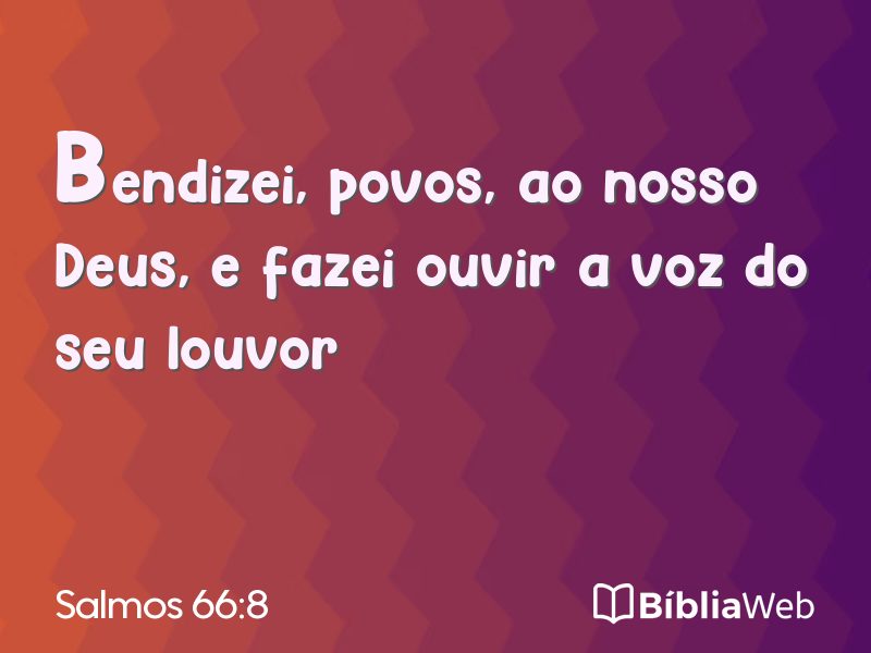 Salmos 66:8 em imagem para compartilhar