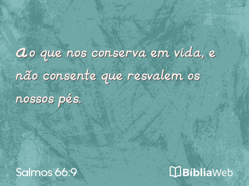 Salmos 66:9 em imagem para compartilhar