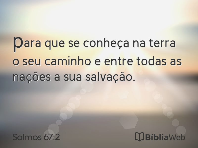 Salmos 67:2 em imagem para compartilhar