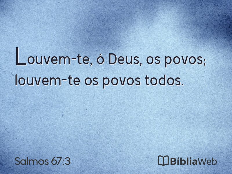 Salmos 67:3 em imagem para compartilhar