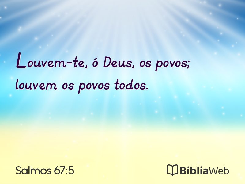 Salmos 67:5 em imagem para compartilhar