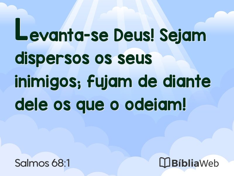 Salmos 68:1 em imagem para compartilhar