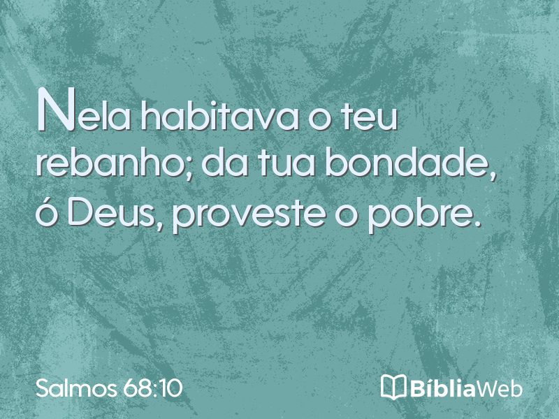 Salmos 68:10 em imagem para compartilhar