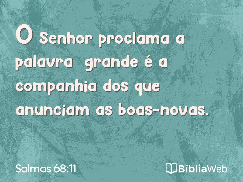 Salmos 68:11 em imagem para compartilhar