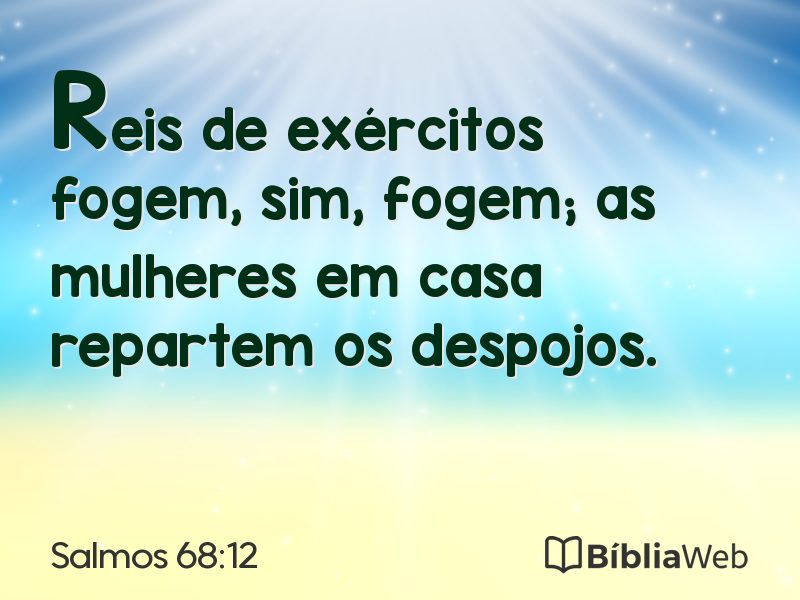 Salmos 68:12 em imagem para compartilhar