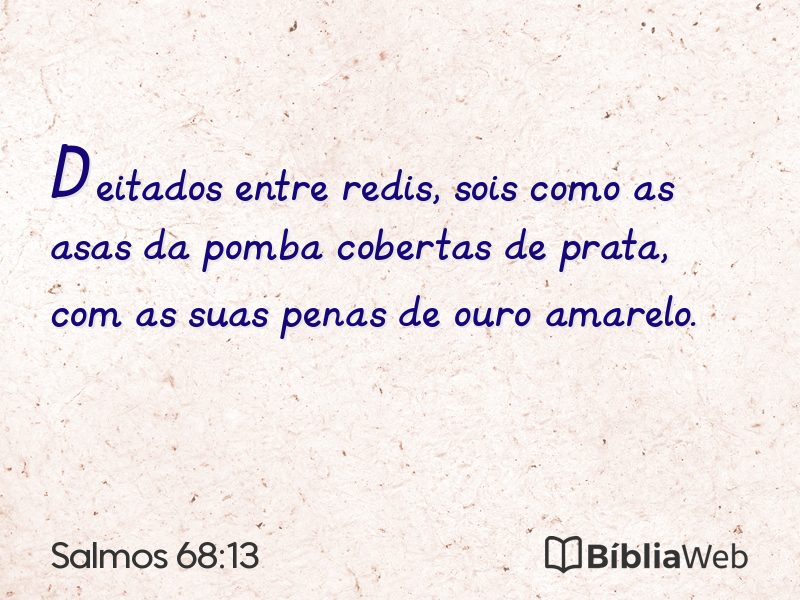 Salmos 68:13 em imagem para compartilhar