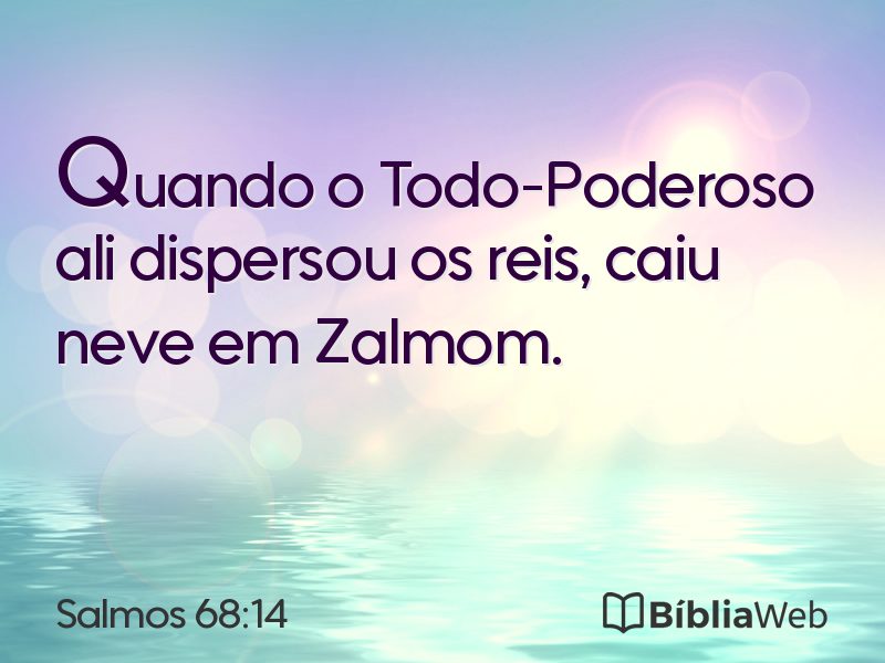Salmos 68:14 em imagem para compartilhar