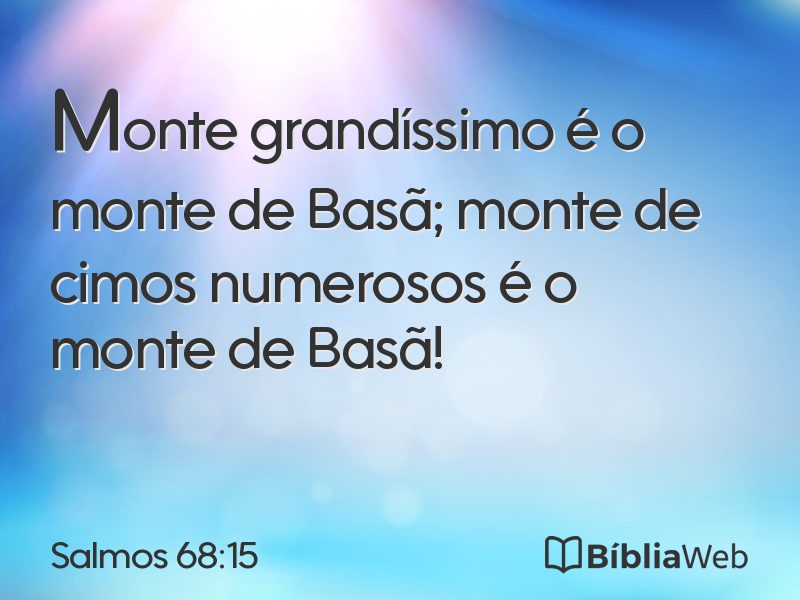 Salmos 68:15 em imagem para compartilhar