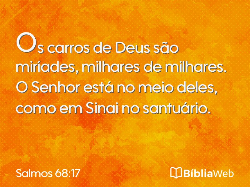 Salmos 68:17 em imagem para compartilhar