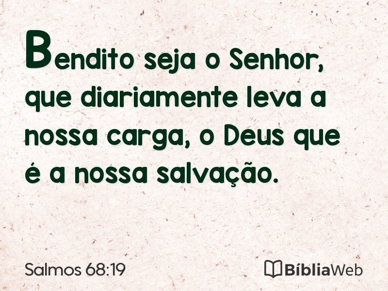 Salmos 68:19 em imagem para compartilhar