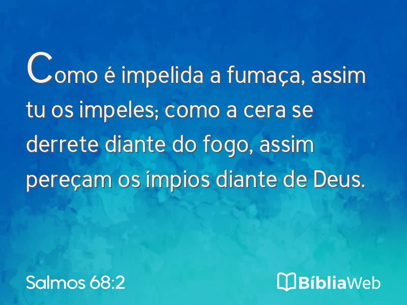 Salmos 68:2 em imagem para compartilhar
