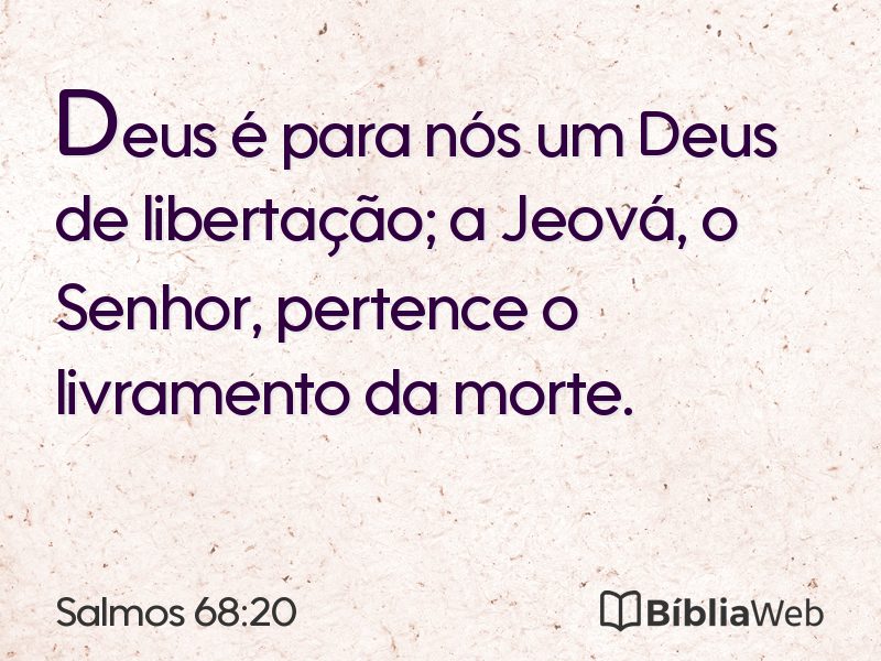 Salmos 68:20 em imagem para compartilhar