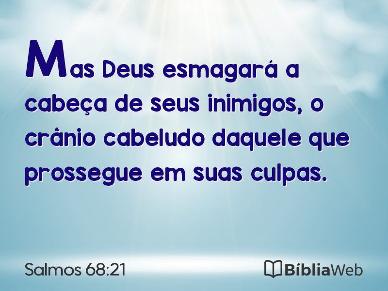 Salmos 68:21 em imagem para compartilhar