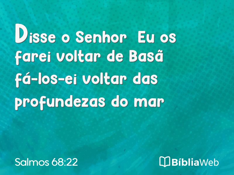 Salmos 68:22 em imagem para compartilhar