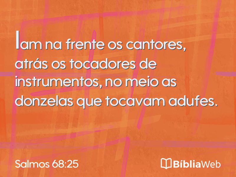 Salmos 68:25 em imagem para compartilhar