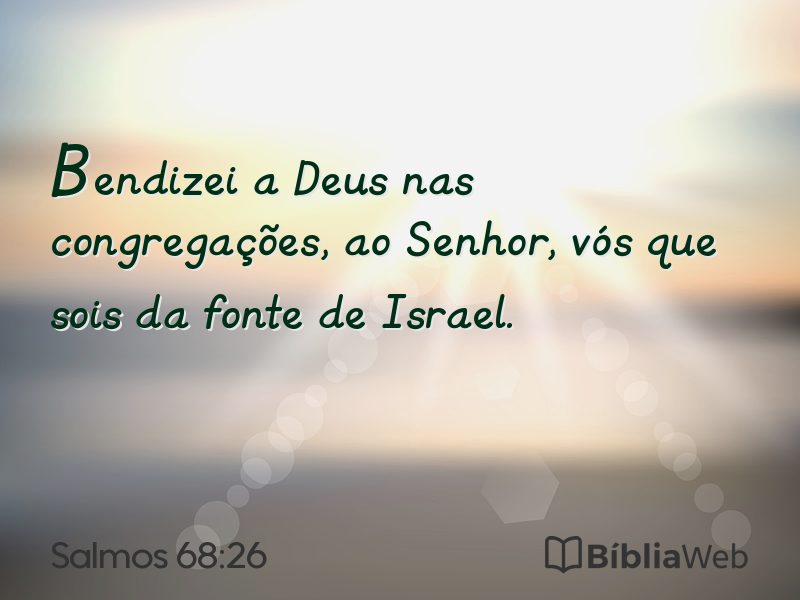 Salmos 68:26 em imagem para compartilhar