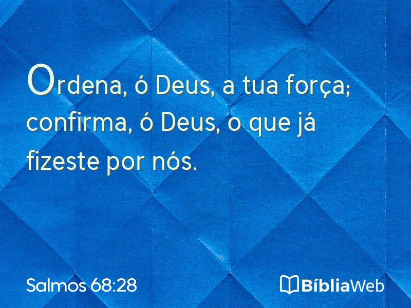 Salmos 68:28 em imagem para compartilhar
