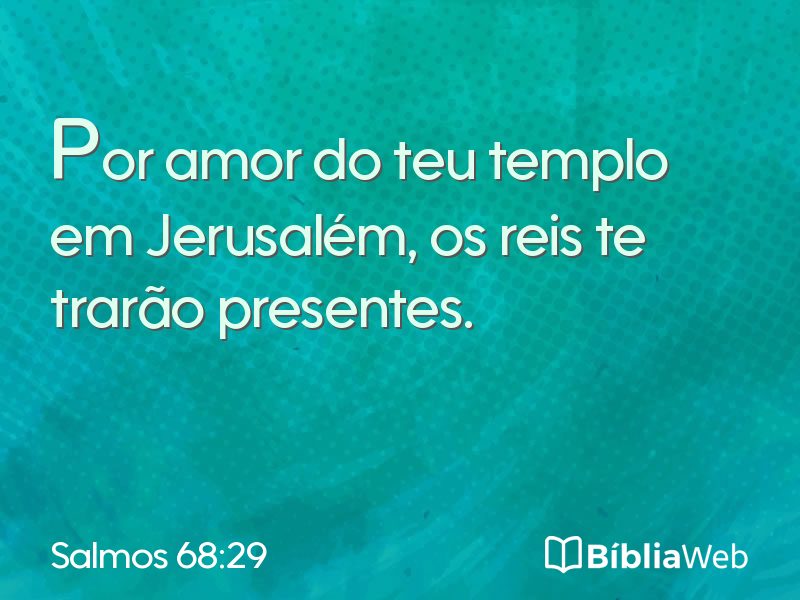 Salmos 68:29 em imagem para compartilhar