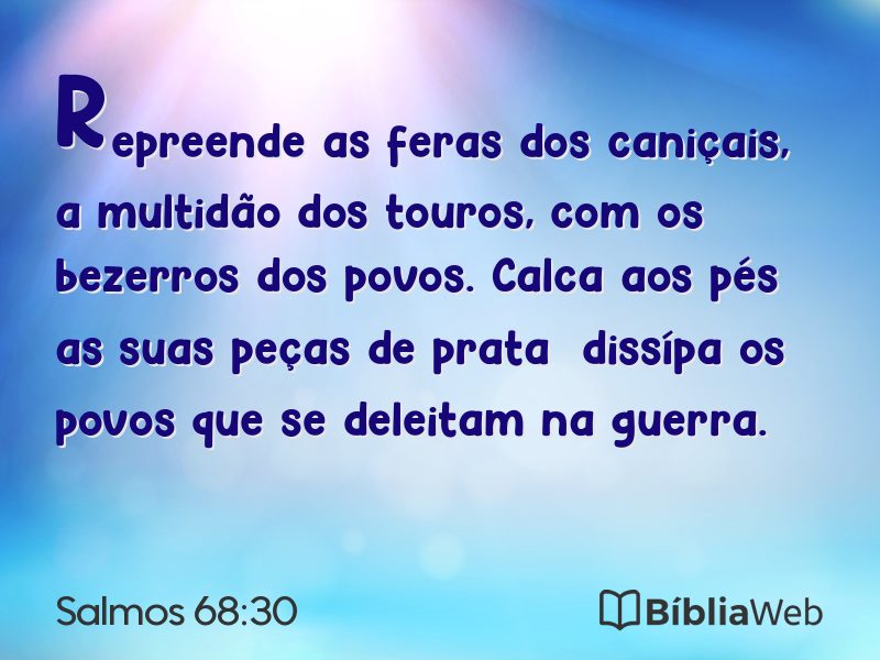 Salmos 68:30 em imagem para compartilhar