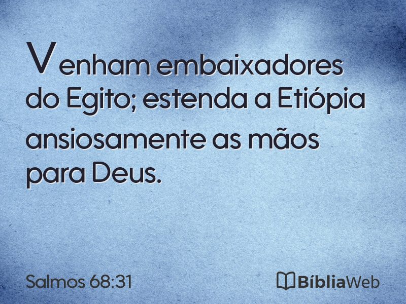Salmos 68:31 em imagem para compartilhar