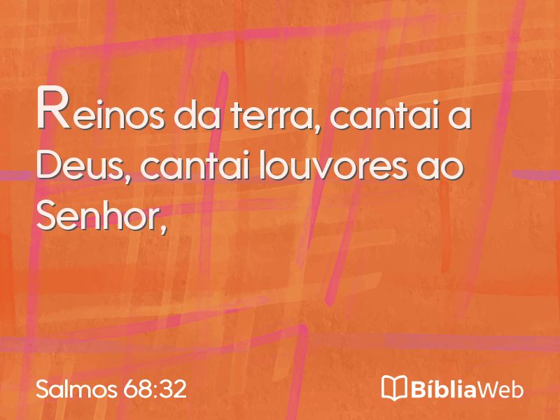 Salmos 68:32 em imagem para compartilhar