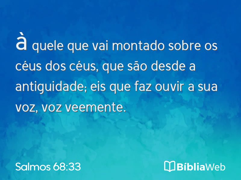 Salmos 68:33 em imagem para compartilhar