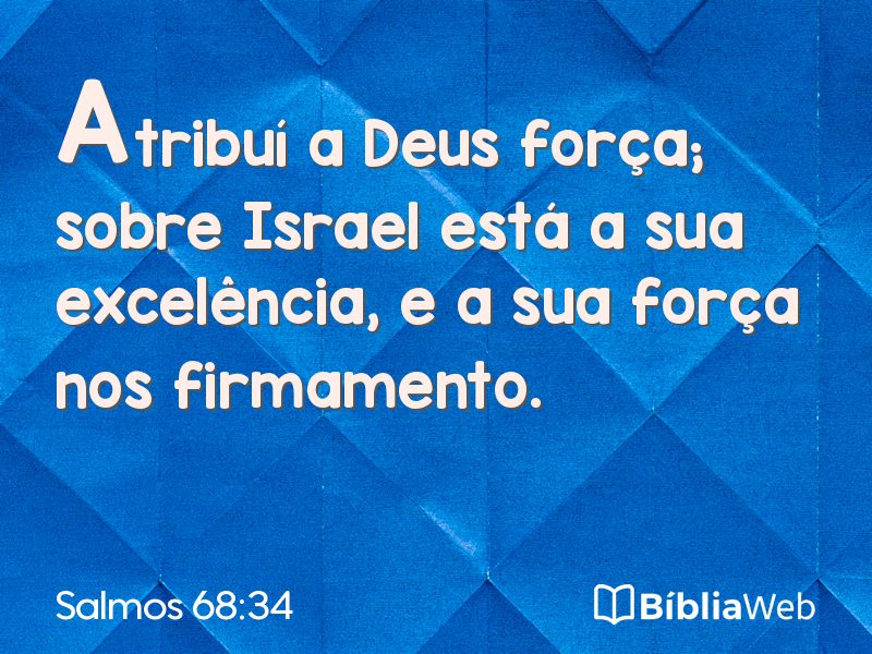 Salmos 68:34 em imagem para compartilhar