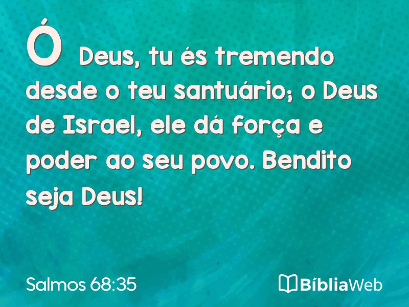 Salmos 68:35 em imagem para compartilhar
