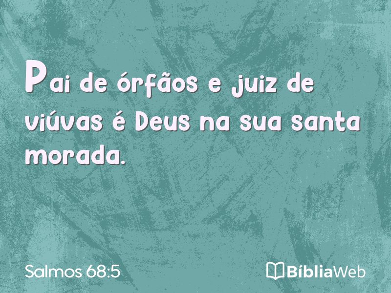Salmos 68:5 em imagem para compartilhar