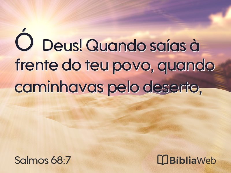 Salmos 68:7 em imagem para compartilhar