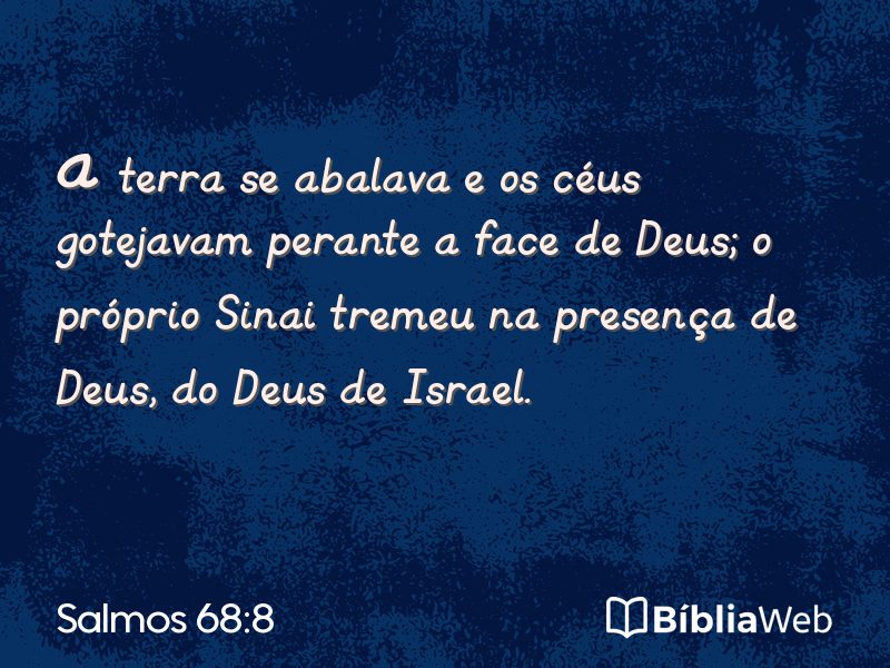 Salmos 68:8 em imagem para compartilhar
