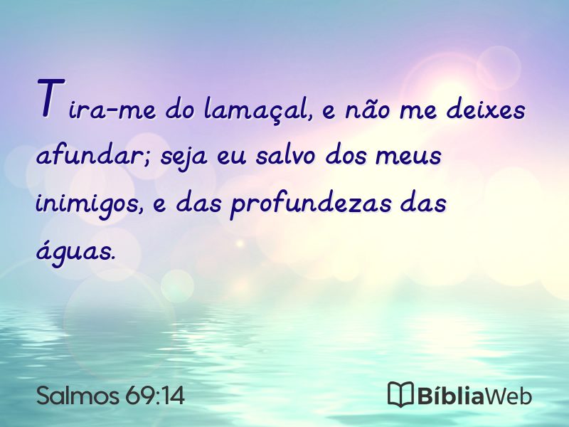 Salmos 69:14 em imagem para compartilhar