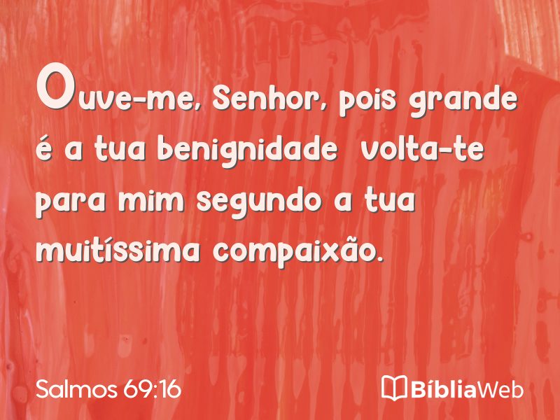 Salmos 69:16 em imagem para compartilhar
