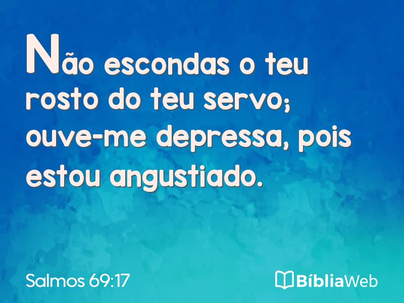 Salmos 69:17 em imagem para compartilhar