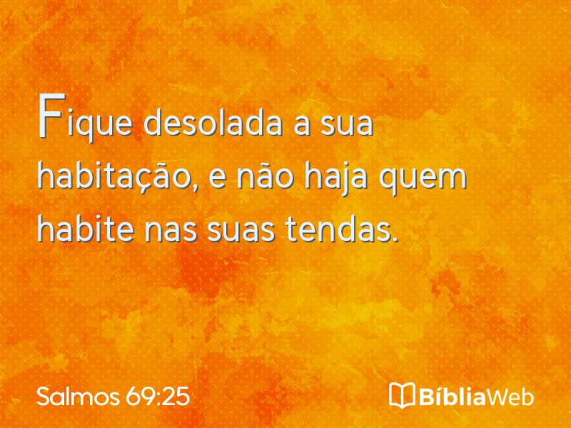 Salmos 69:25 em imagem para compartilhar