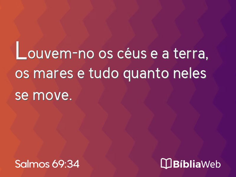 Salmos 69:34 em imagem para compartilhar