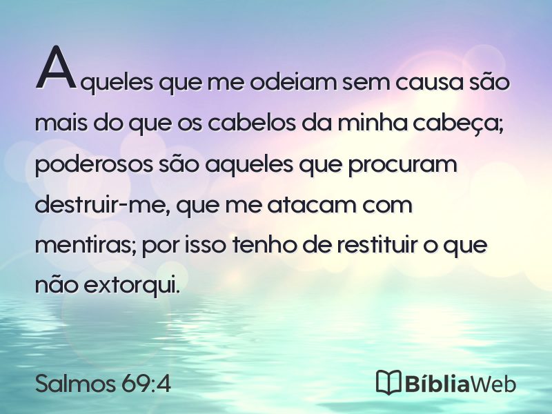 Salmos 69:4 em imagem para compartilhar