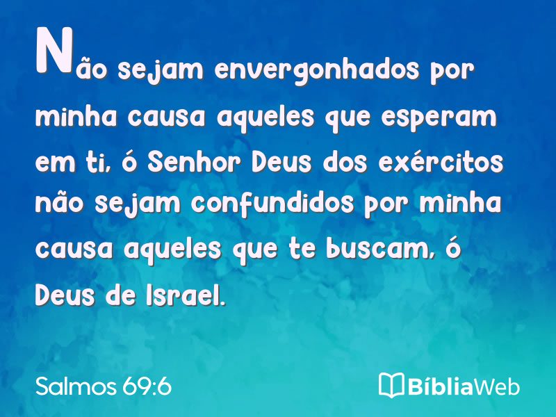 Salmos 69:6 em imagem para compartilhar