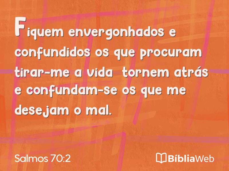 Salmos 70:2 em imagem para compartilhar
