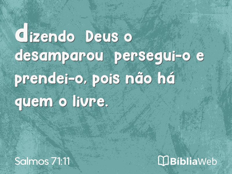 Salmos 71:11 em imagem para compartilhar