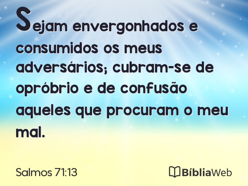 Salmos 71:13 em imagem para compartilhar