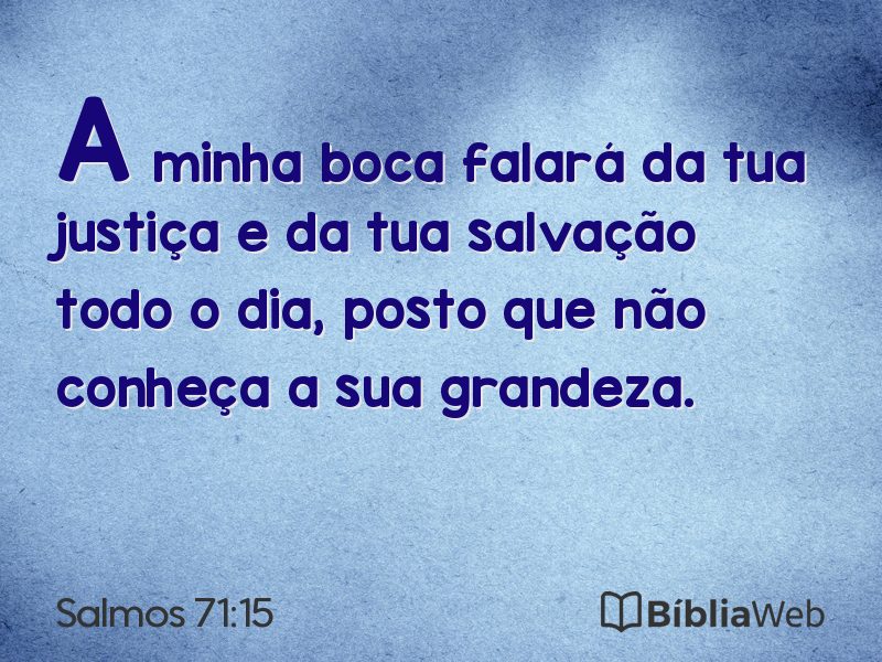 Salmos 71:15 em imagem para compartilhar