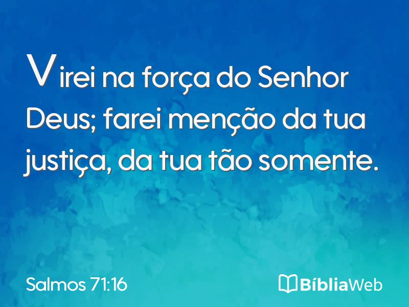 Salmos 71:16 em imagem para compartilhar