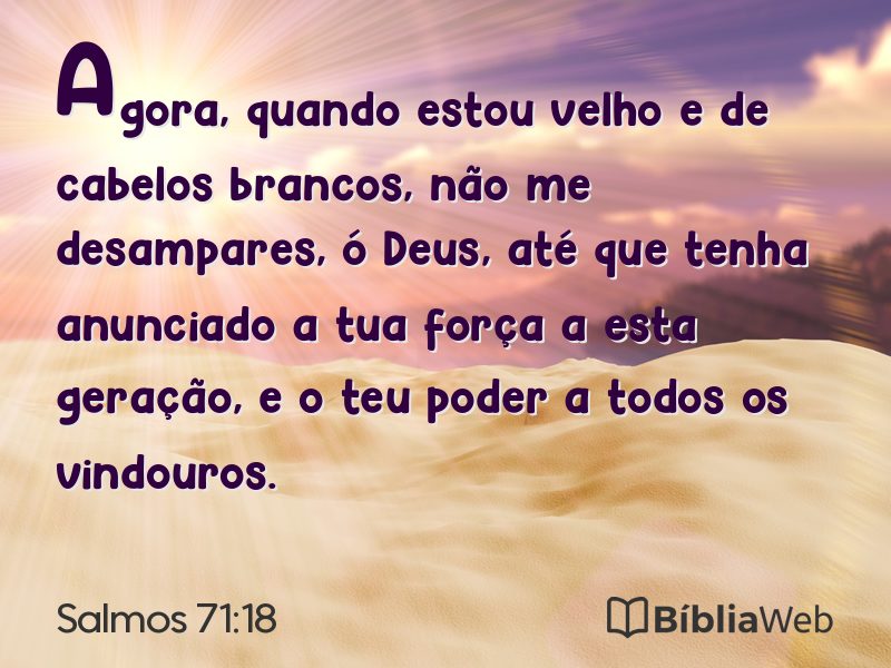 Salmos 71:18 em imagem para compartilhar