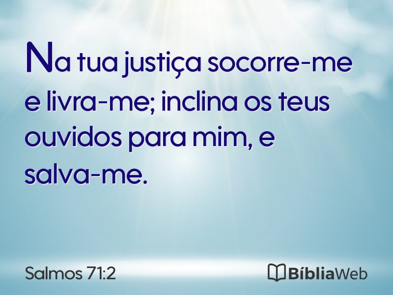 Salmos 71:2 em imagem para compartilhar