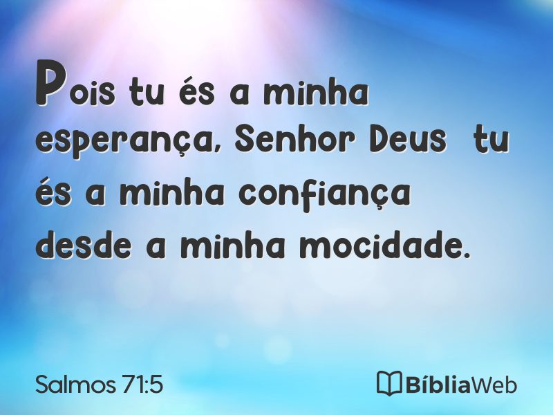 Salmos 71:5 em imagem para compartilhar