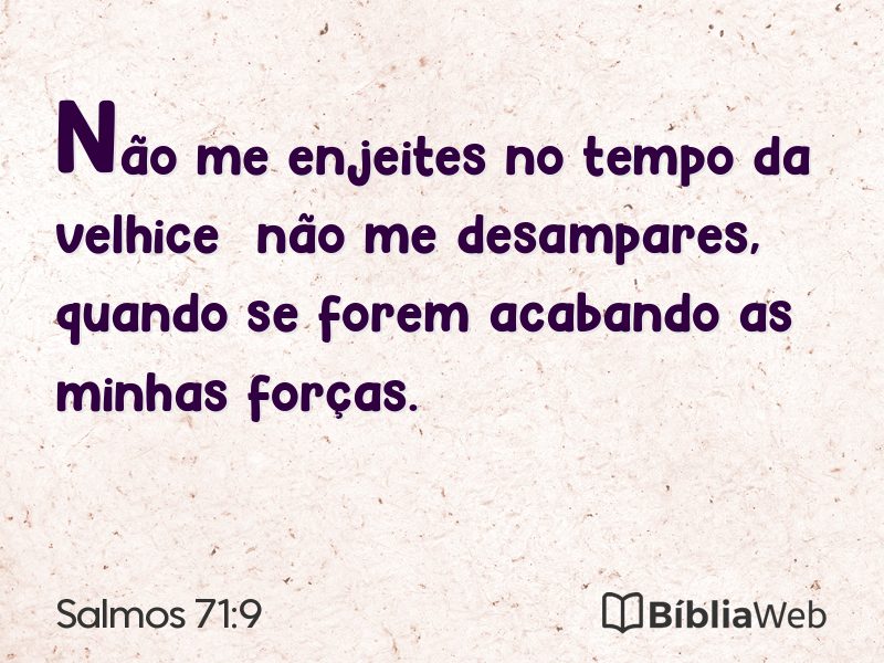Salmos 71:9 em imagem para compartilhar