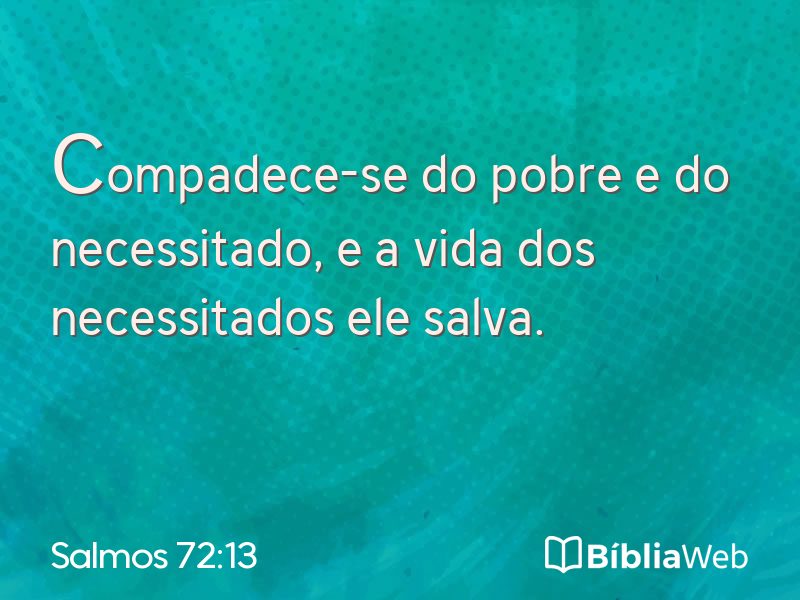 Salmos 72:13 em imagem para compartilhar
